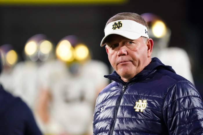 This past fall, Kelly left Notre Dame while the Irish were still in the hunt for a College Football Playoff spot.